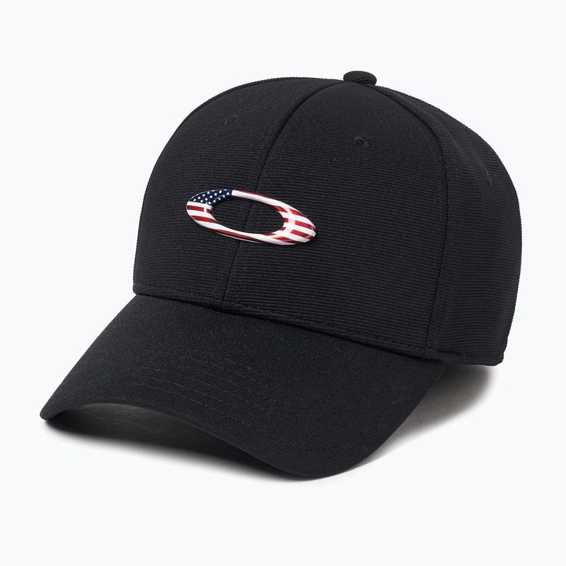 Vyriška kepuraitė su snapeliu Oakley Tincan black/american flag