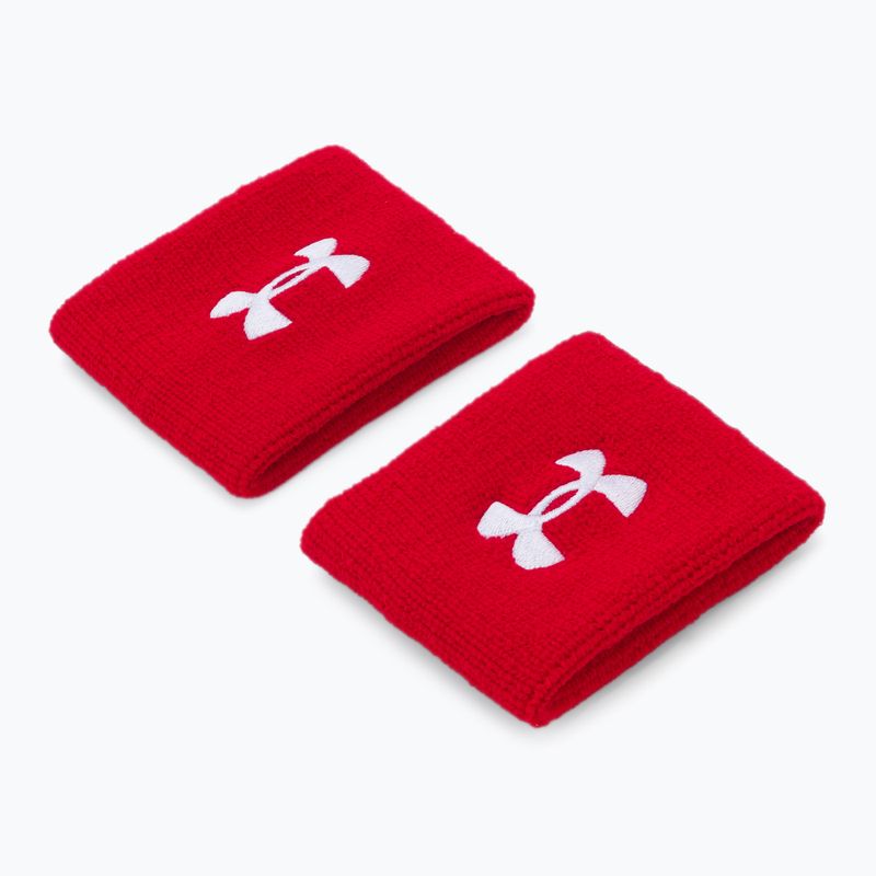 Under Armour Ua Performance apyrankės 3", 2 vnt., raudonos spalvos 1276991-600