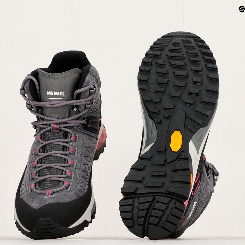 Moteriški trekingo batai Meindl Top Trail Lady Mid GTX grey/magenta 10