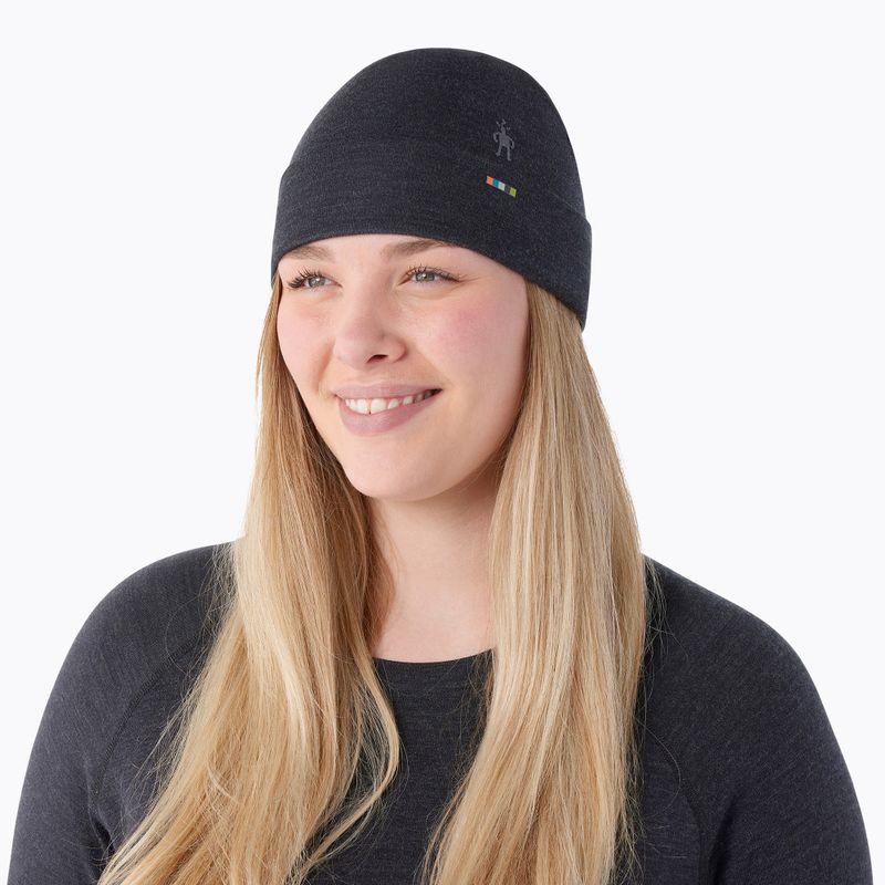 Kepurė Smartwool Merino Reversible Cuffed charcoal 2