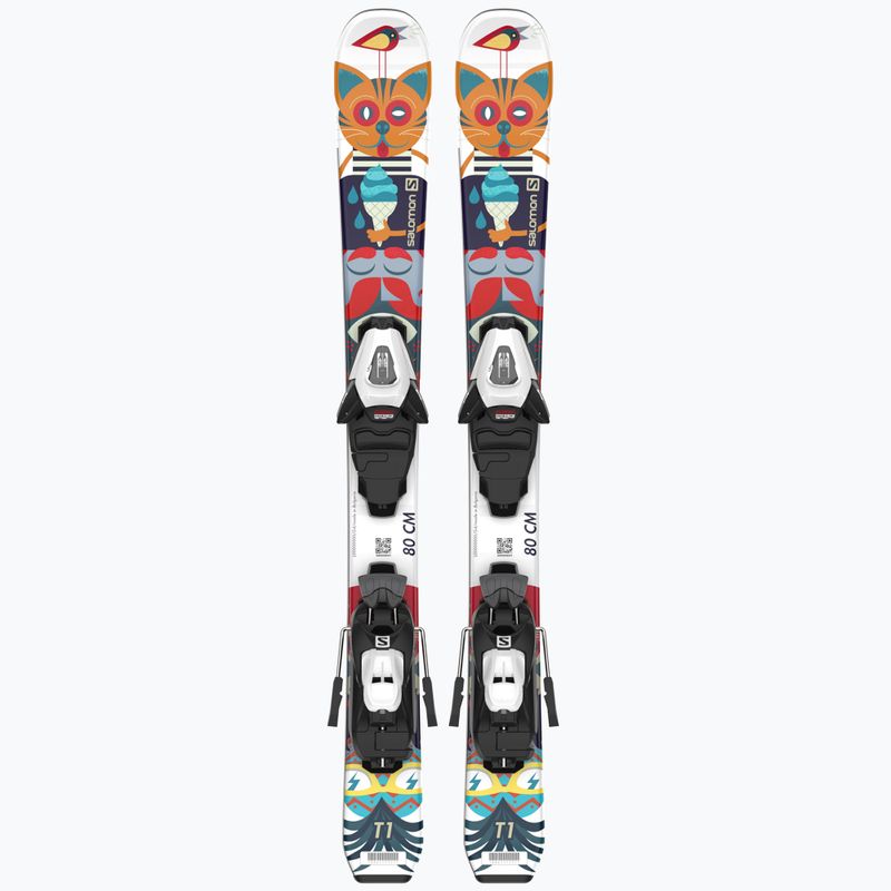 Vaikiškos kalnų slidės Salomon T1 XS + C5 spalva L40891100 9