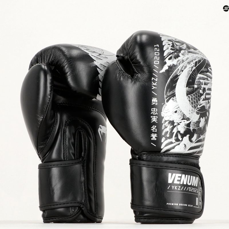 Vaikiškos bokso pirštinės Venum YKZ21 Boxing black/white 6