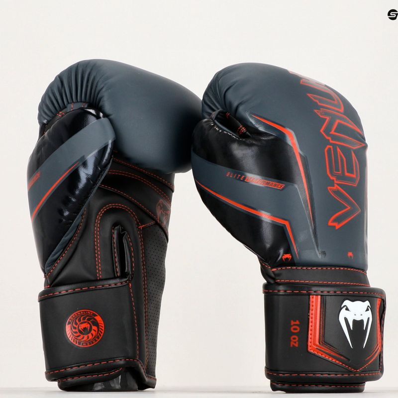 Bokso pirštinės Venum Elite Evo navy/black/red 6