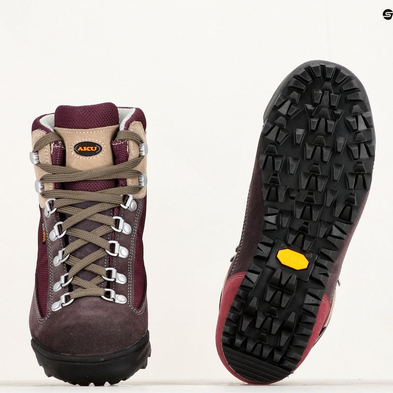 Moteriški trekingo batai AKU Ultra Light Original GTX bordo/violetinės spalvos 8