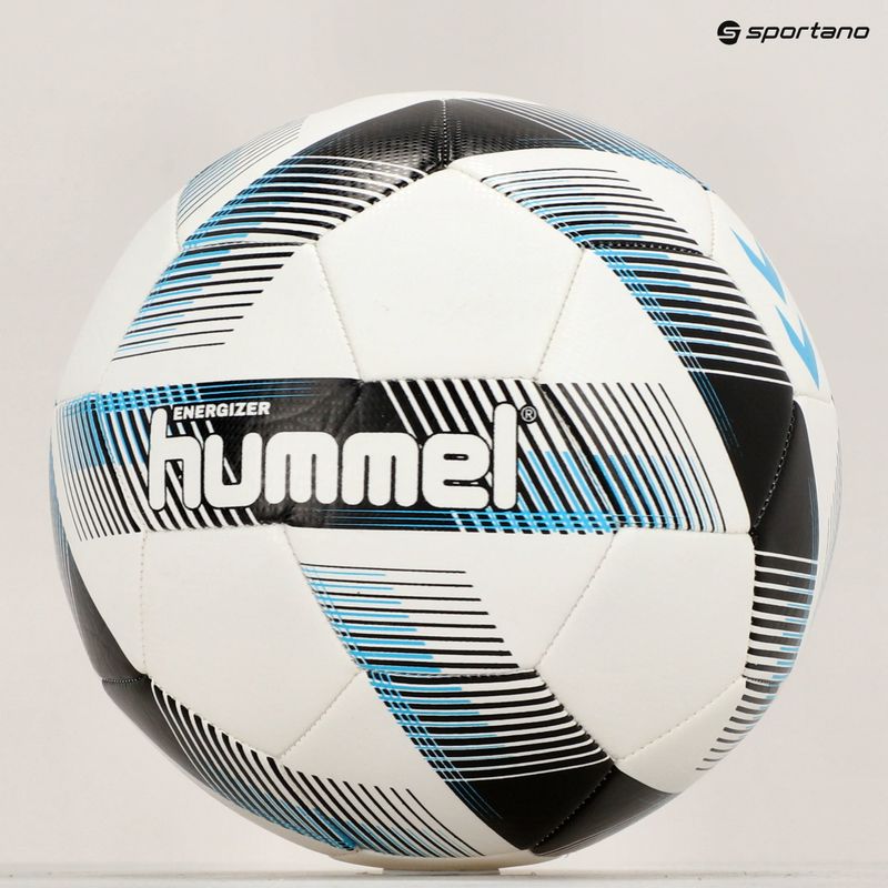 Hummel Energizer FB futbolo kamuolys baltas/juodas/mėlynas dydis 4 9