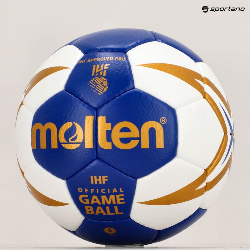Rankinio kamuolys Molten H2X5001-BW IHF blue/white dydis 2 4