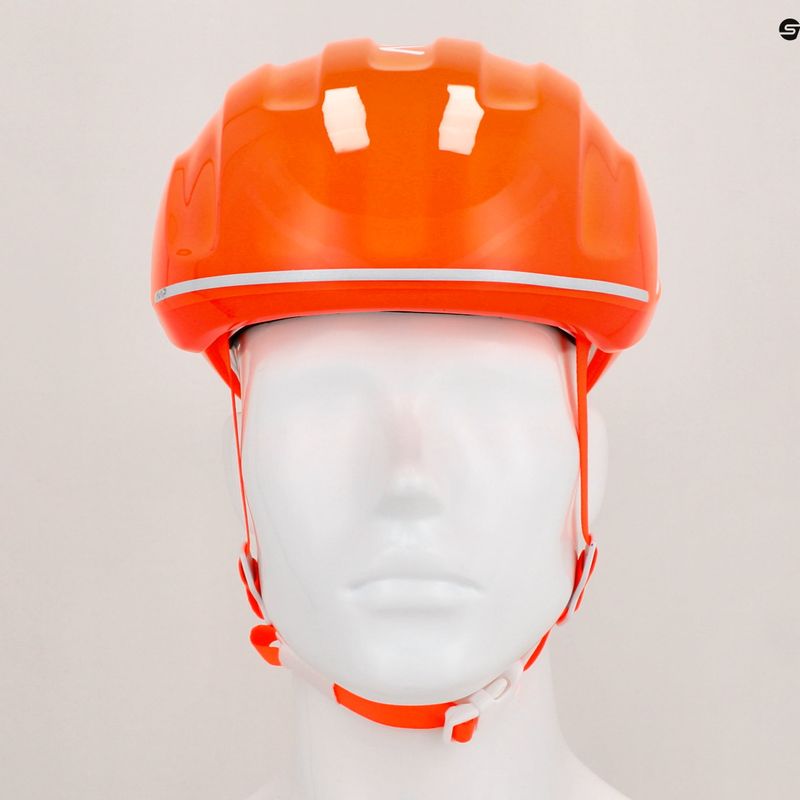 POC Ventral Tempus MIPS fluorescencinės oranžinės spalvos avip dviračių šalmas 10