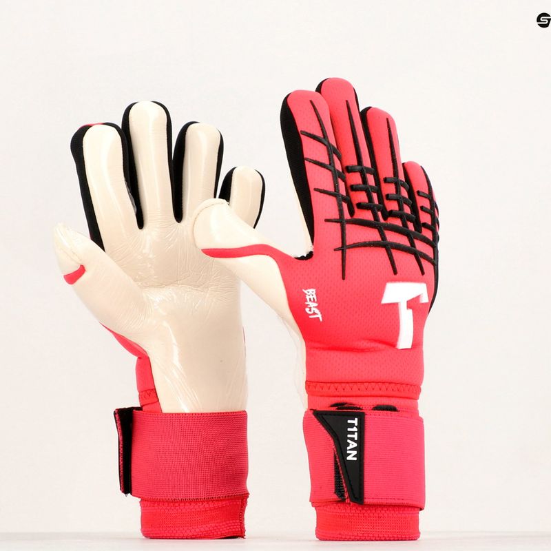 T1TAN Beast 3.0 vartininko pirštinės raudonos spalvos 11