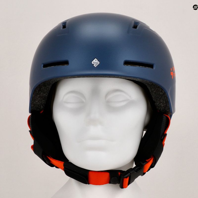 Vaikiškas slidinėjimo šalmas Sweet Protection Winder MIPS Jr naktinis mėlynas metalinis 12