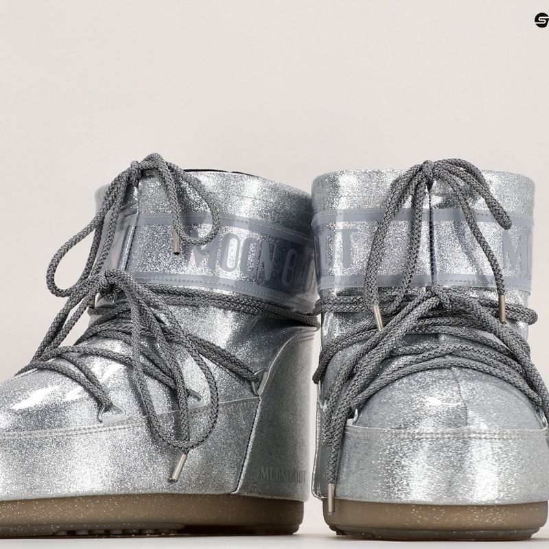Moteriški sniego batai Moon Boot Icon Low Glitter silver 8