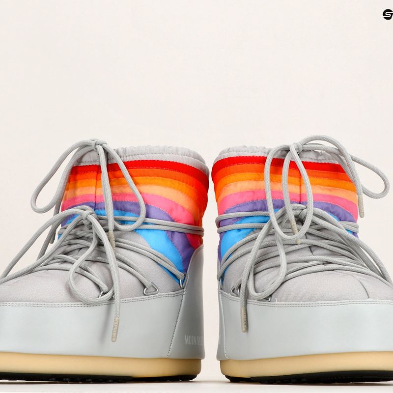 Moteriški sniego batai Moon Boot Icon Low Rainbow glacier grey 9