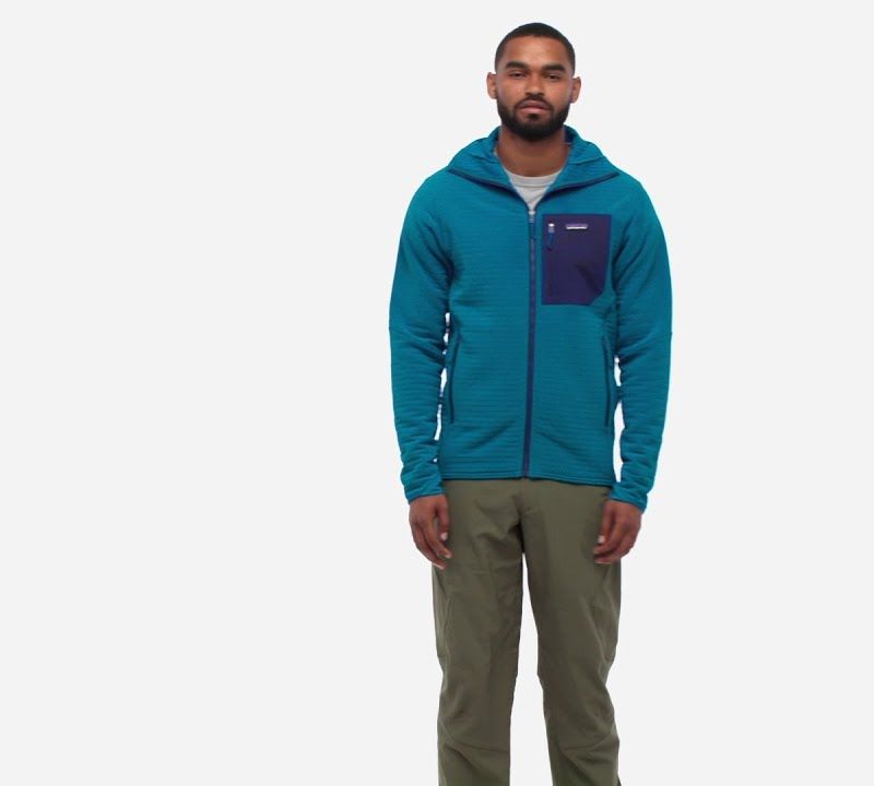 Vyriška softshell striukė Patagonia R2 TechFace Hoody belay blue 12