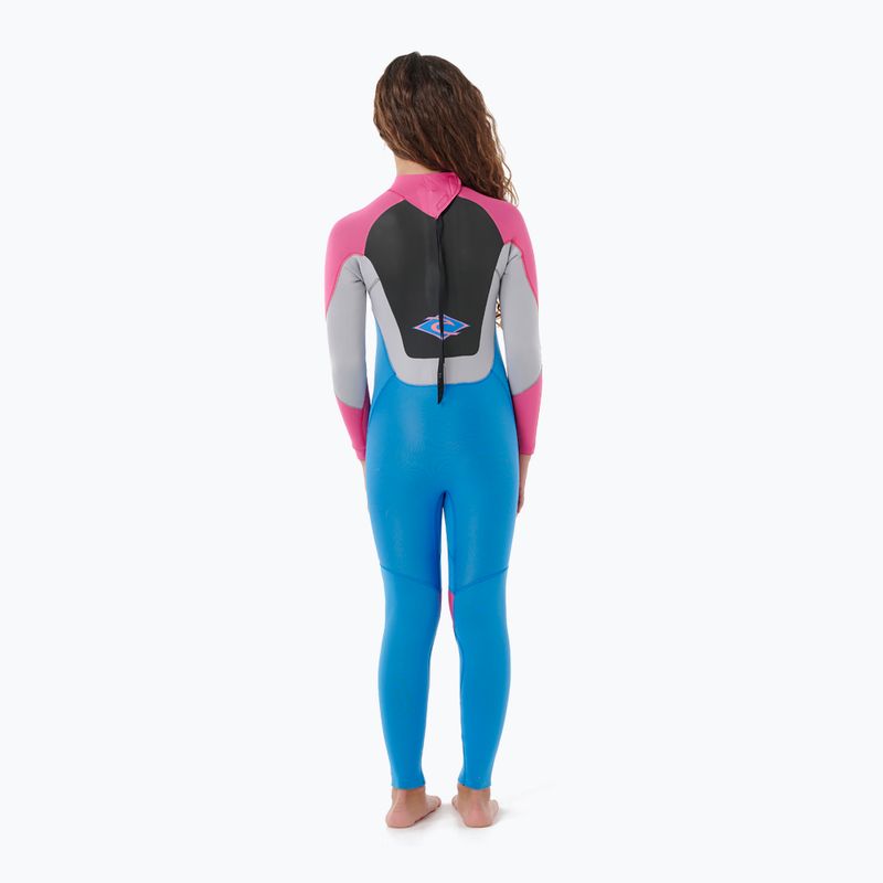 Vaikiškas plaukimo hidrokostiumas Rip Curl Omega 3/2mm Back Zip pink 2