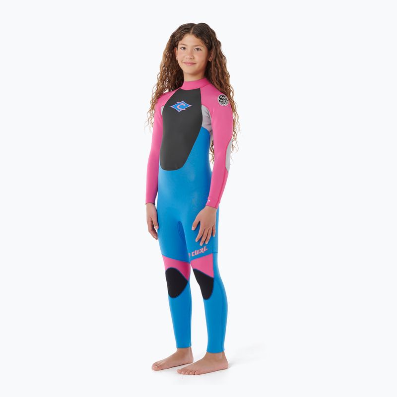 Vaikiškas plaukimo hidrokostiumas Rip Curl Omega 3/2mm Back Zip pink 3