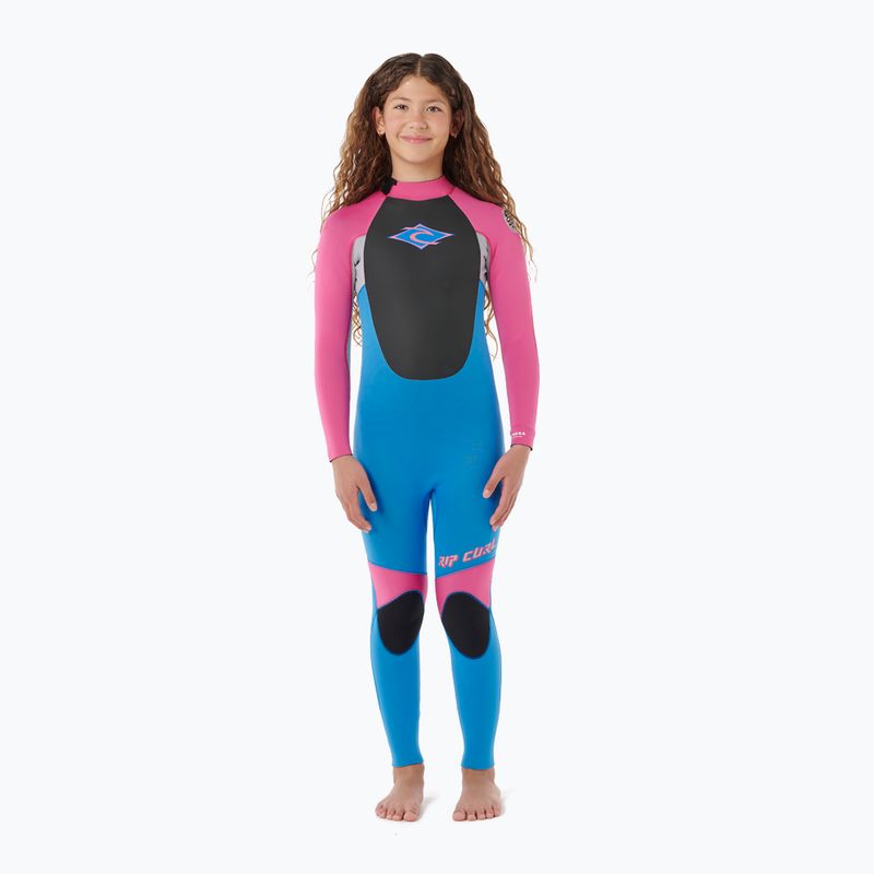 Vaikiškas plaukimo hidrokostiumas Rip Curl Omega 3/2mm Back Zip pink 4