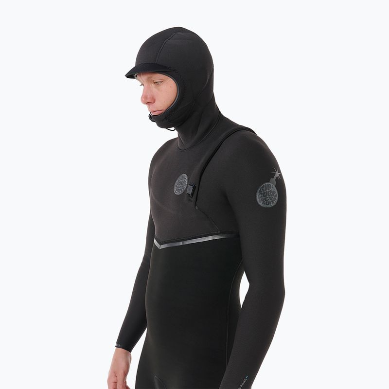 Vyriškas plaukimo kostiumas Rip Curl E-Bomb Zf Hood 5/4 mm black 5