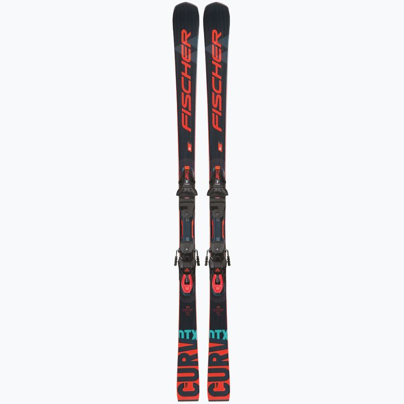 Kalnų slidės Fischer The Curv DTX MT + RSX Z12 PR juoda/raudona 10