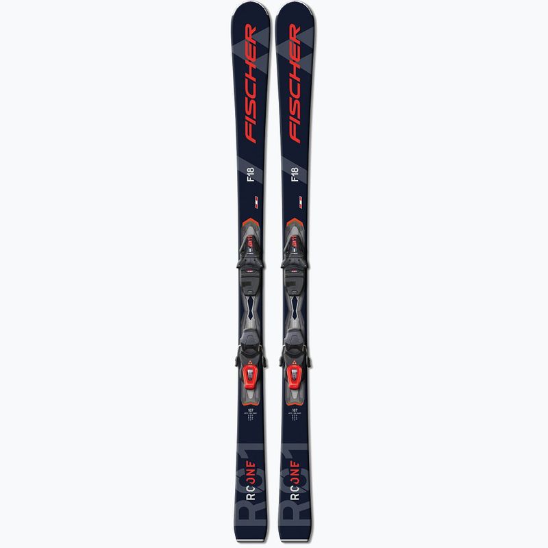 Kalnų slidės Fischer RC ONE F18 AR + RS 11 PR juoda/raudona 10