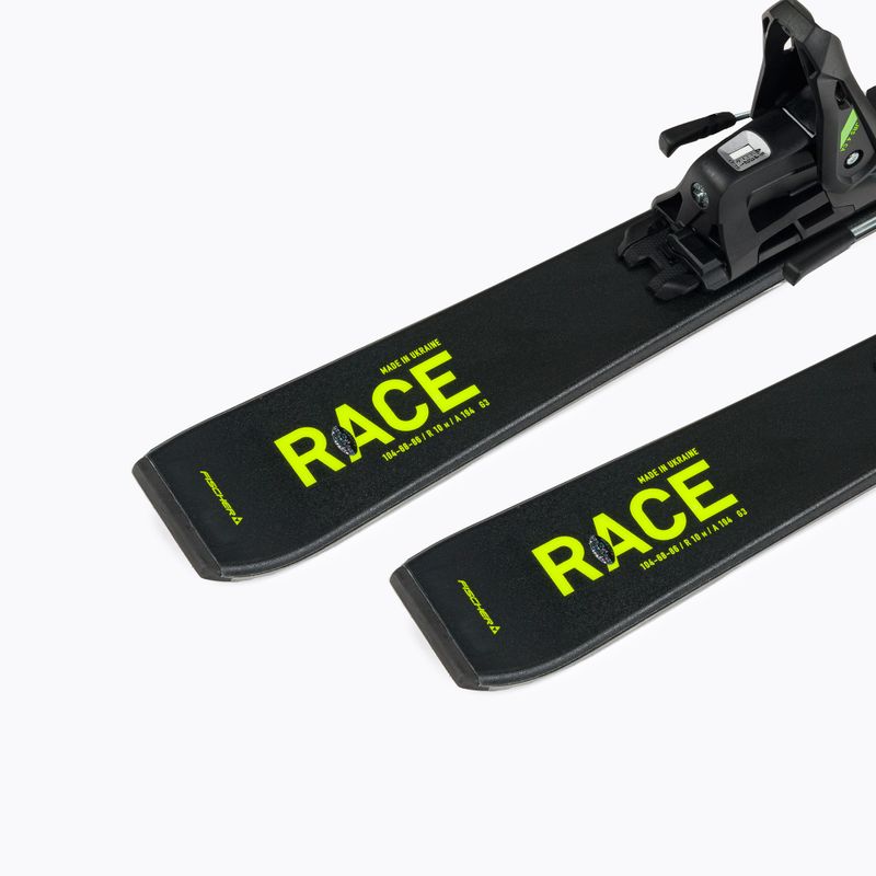 Vaikiškos kalnų slidės Fischer RC4 RACE JRs + FJ4 CA JRs juodos spalvos 9