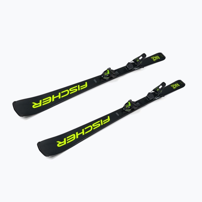 Vaikiškos kalnų slidės Fischer RC4 RACE JRs + FJ7 CA JRs juoda/geltona 4