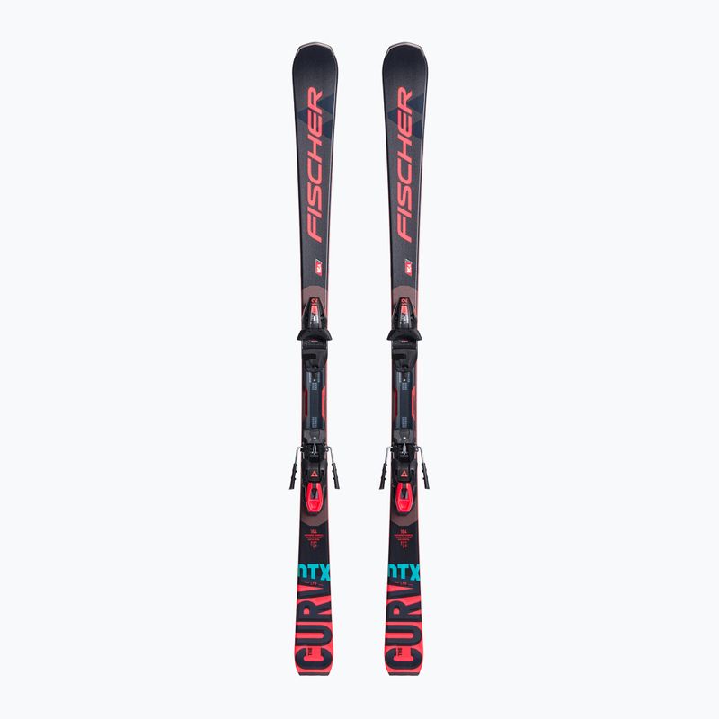 Kalnų slidės Fischer The Curv DTX MT + RSX Z12 PR juoda/raudona