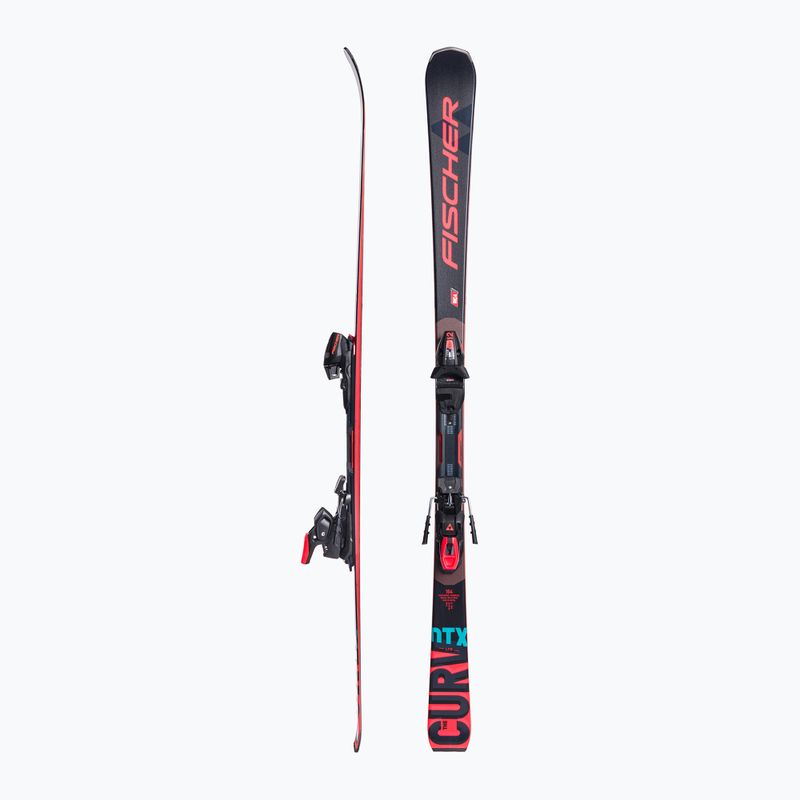 Kalnų slidės Fischer The Curv DTX MT + RSX Z12 PR juoda/raudona 2
