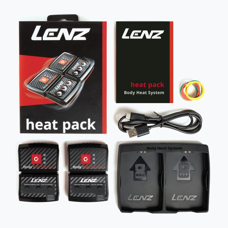 Kojinių baterijos Lenz Heat Pack 2.0 (USB) 2 vnt. black/ red 3