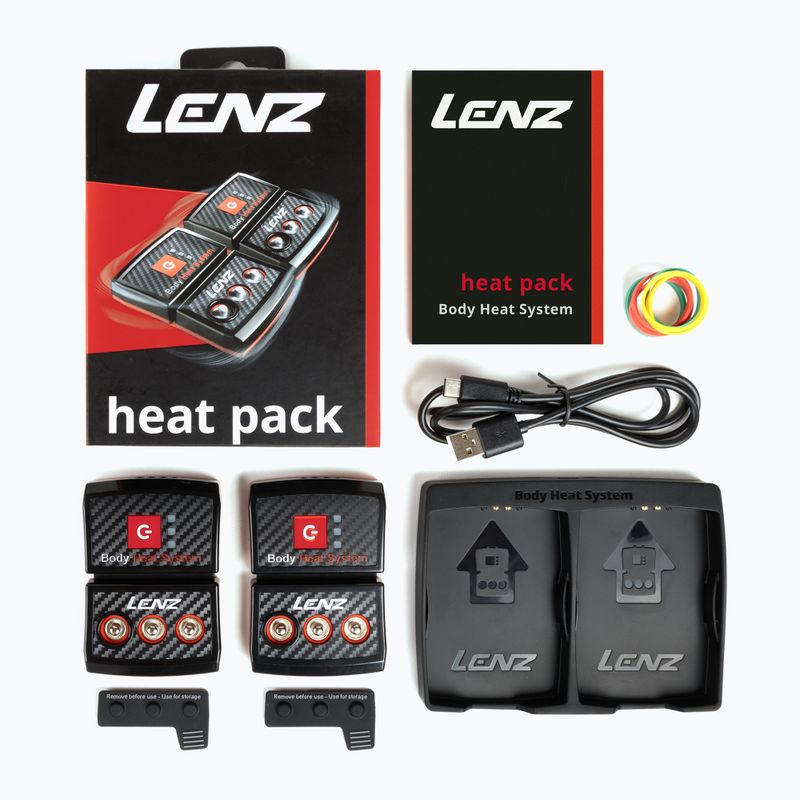 Kojinių baterijos Lenz Heat Pack 2.0 (USB) 2 vnt. black/ red 4