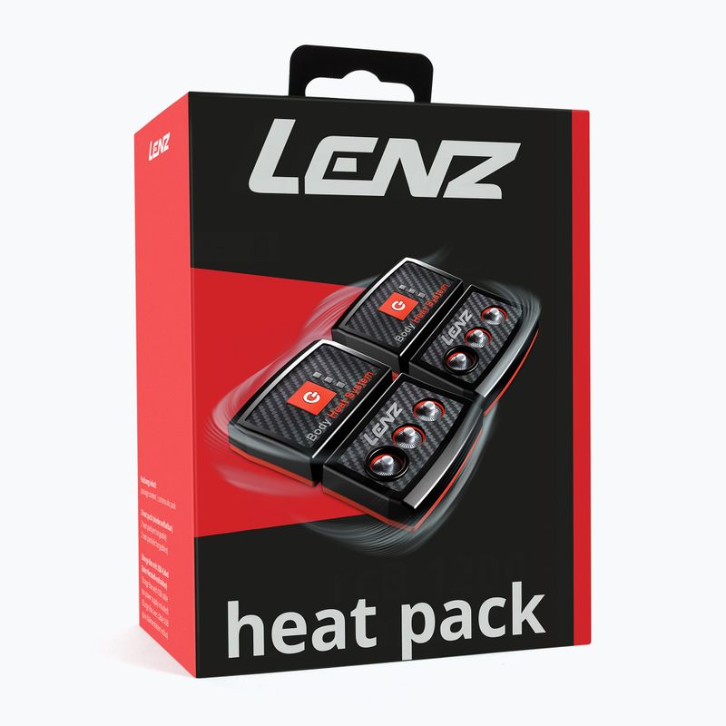 Kojinių baterijos Lenz Heat Pack 2.0 (USB) 2 vnt. black/ red 14