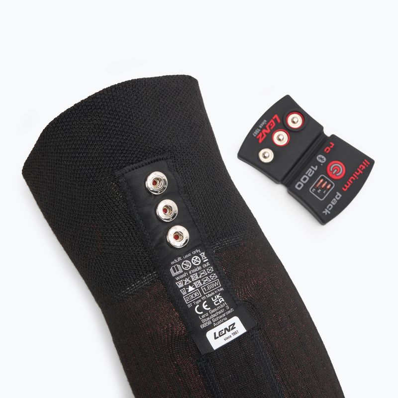 Šildomos kojinės Lenz Set Of Heat Sock 4.1 + Lithium Pack RCB 1200 black 4