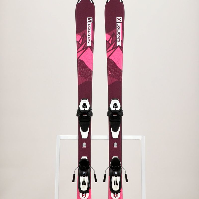 Vaikiškos kalnų slidės Salomon Lux Jr M + L6 bordeau/pink 11