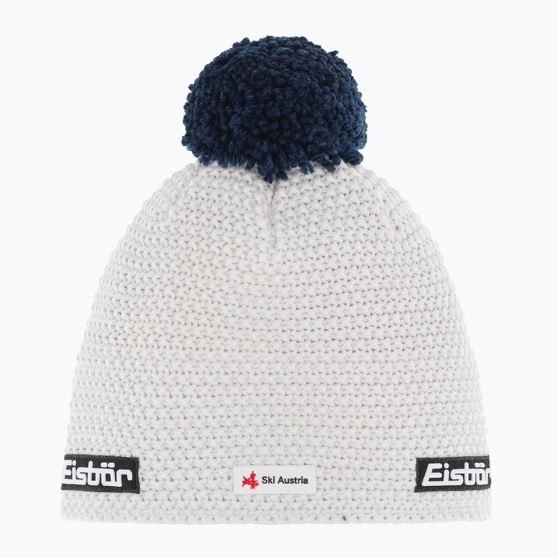 Žieminė kepurė Eisbar Jamie Pompon Ska white/dark cobalt