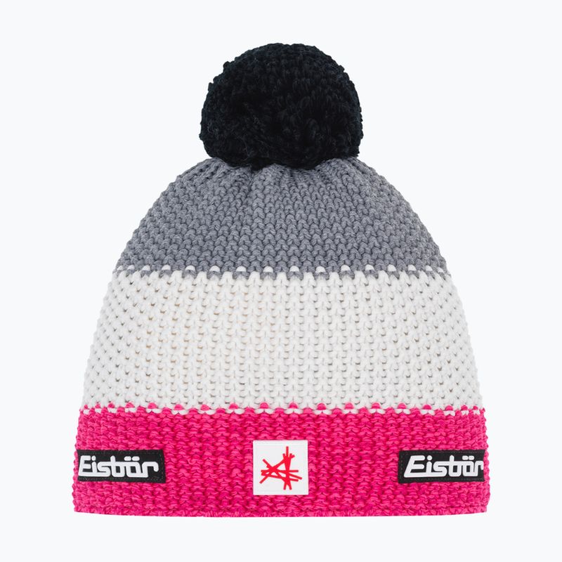 Žieminė kepurė Eisbar Star Pompon SA pink melange/white/grey