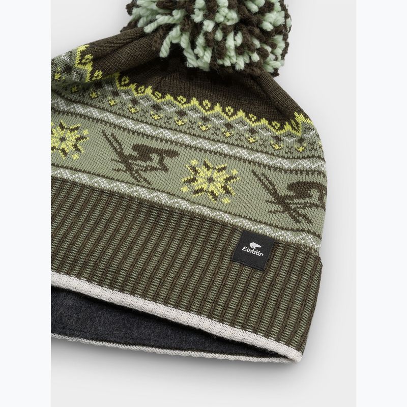 Žieminė kepurė Eisbar Retroski Pompon olive/khaki green 2