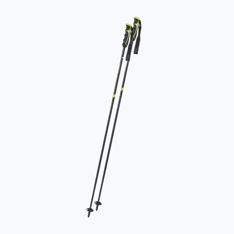 Komperdell Booster Speed Carbon serijos slidinėjimo lazdos juoda/geltona 7