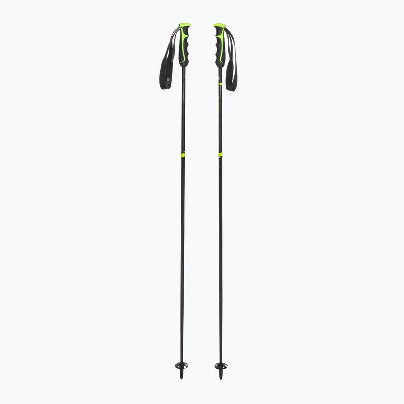 Komperdell Booster Speed Carbon serijos slidinėjimo lazdos juoda/geltona