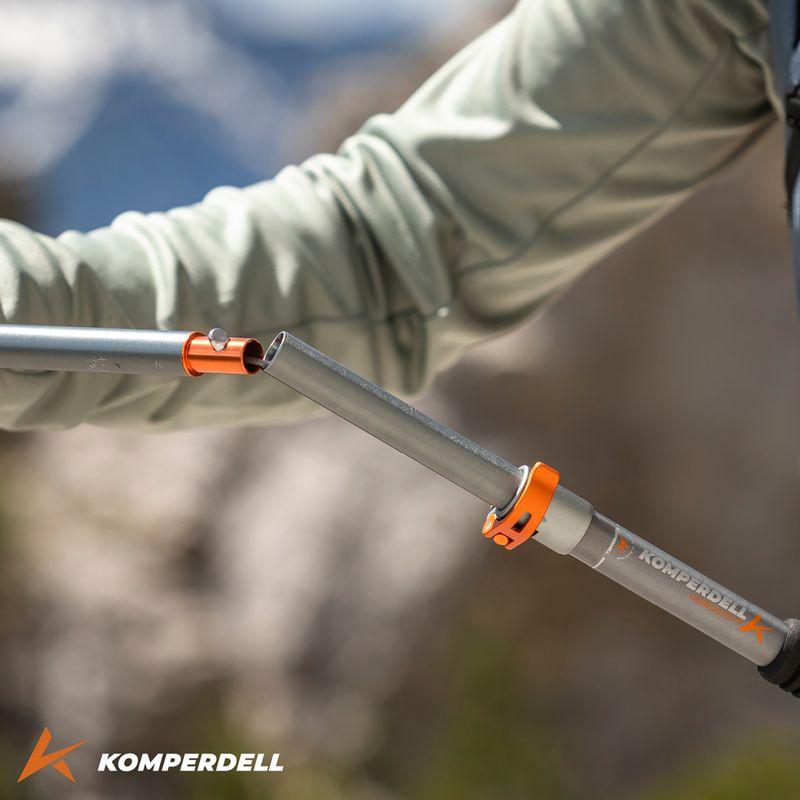 Komperdell FX Lite Ti Vario sidabrinės/oranžinės trekingo lazdos 4