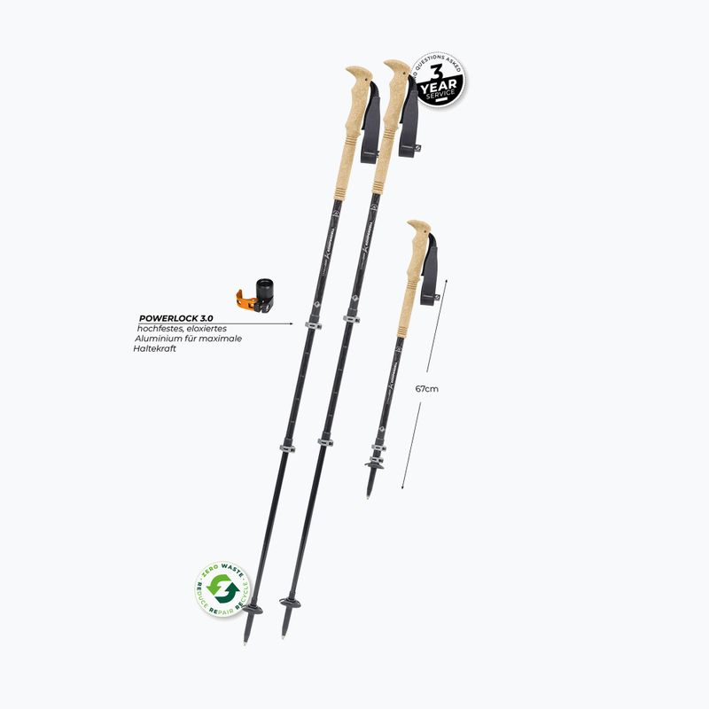 Komperdell Carbon Ultra Zero sidabrinės trekingo lazdos 2