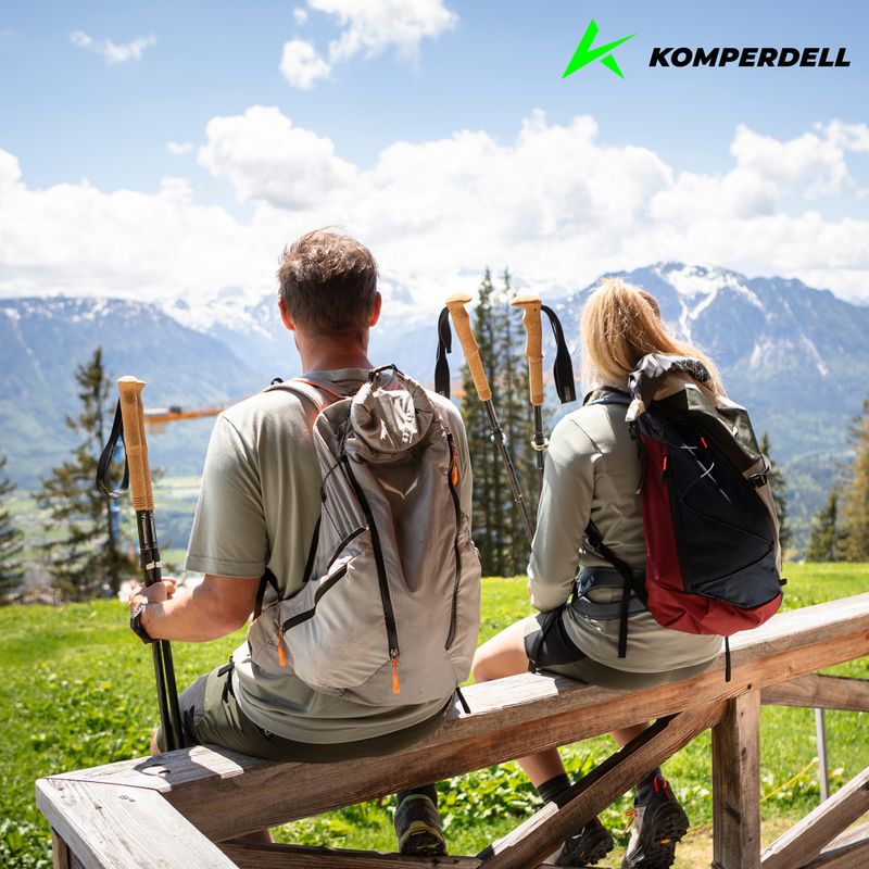 Komperdell Carbon Ultra Zero Compact rudos spalvos trekingo lazdos 5