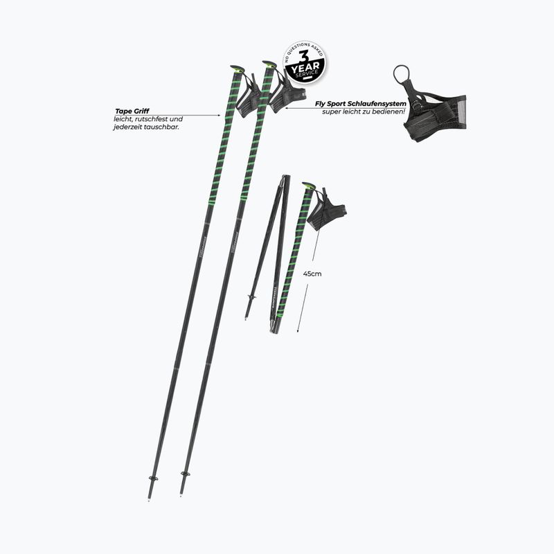 Bėgimo lazdos Komperdell FXP Composite Trail green 2