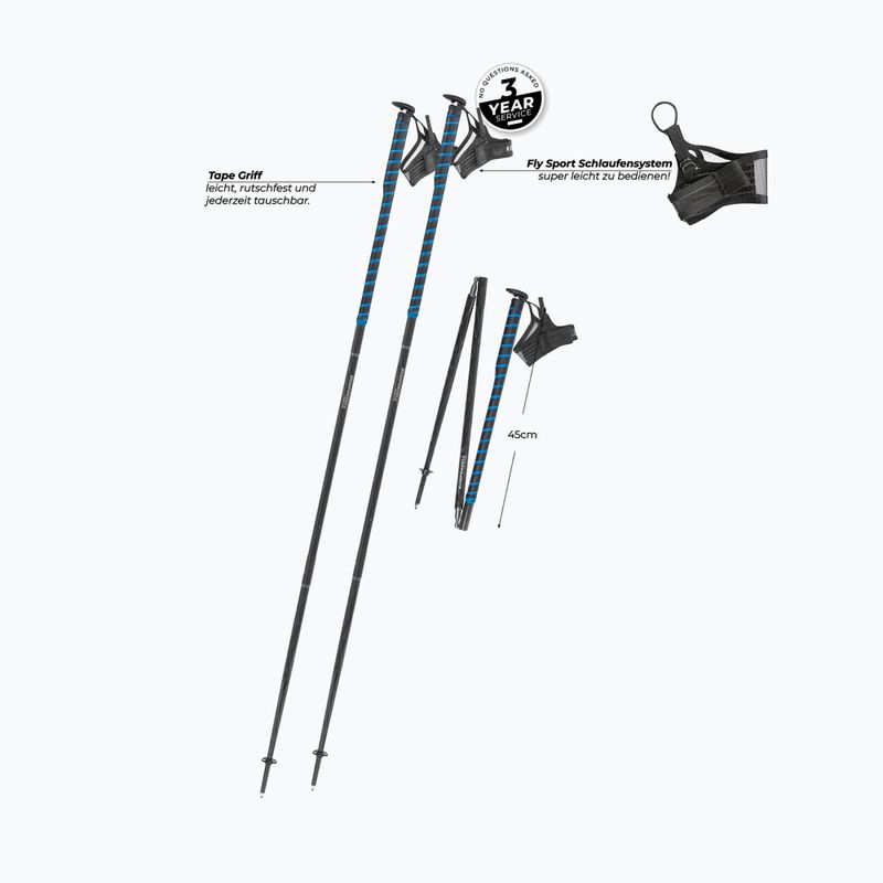 Bėgimo lazdos Komperdell FXP Composite Trail blue 2