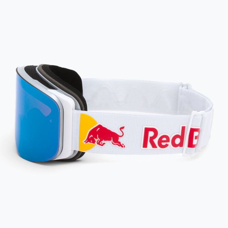 Red Bull SPECT Magnetron Slick slidinėjimo akiniai blizgantys sidabriniai/balti/raudoni mėlyni veidrodiniai/šviesiai mėlyni sniego 004 4