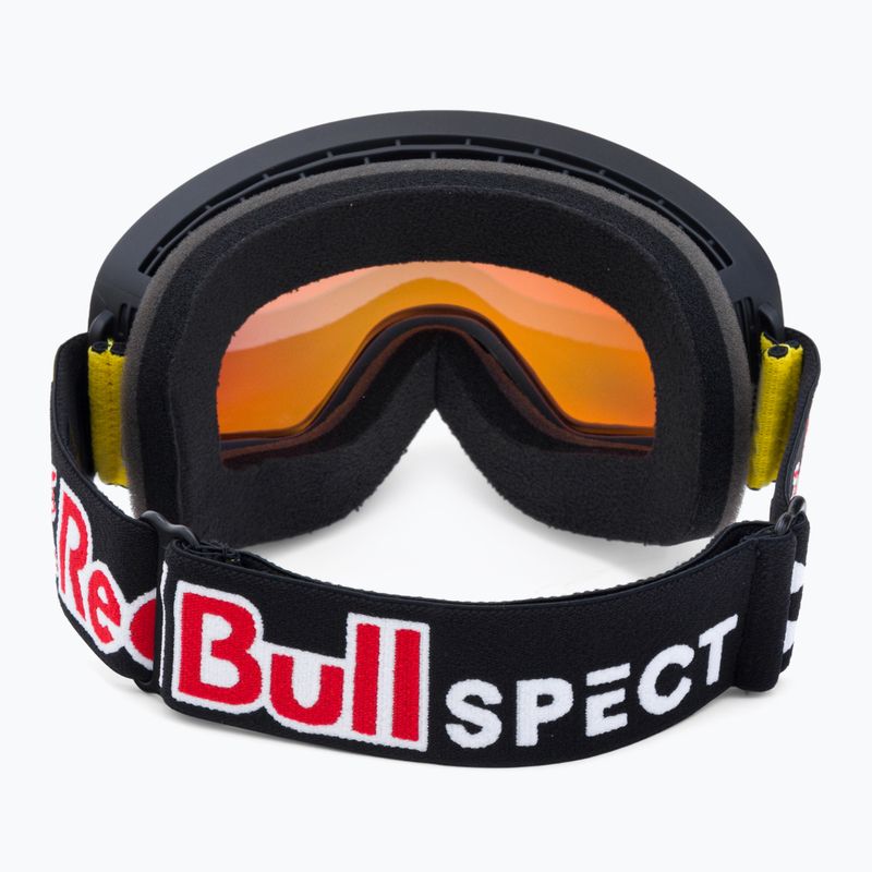 Red Bull SPECT Rush matiniai juodi/juodi/oranžiniai raudoni veidrodiniai/raudoni sniego 013 slidinėjimo akiniai 3