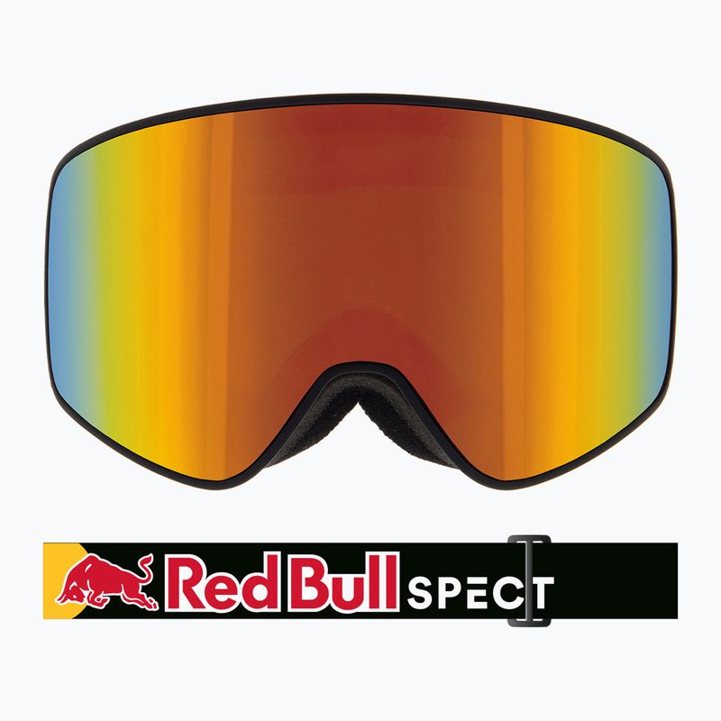 Red Bull SPECT Rush matiniai juodi/juodi/oranžiniai raudoni veidrodiniai/raudoni sniego 013 slidinėjimo akiniai 6