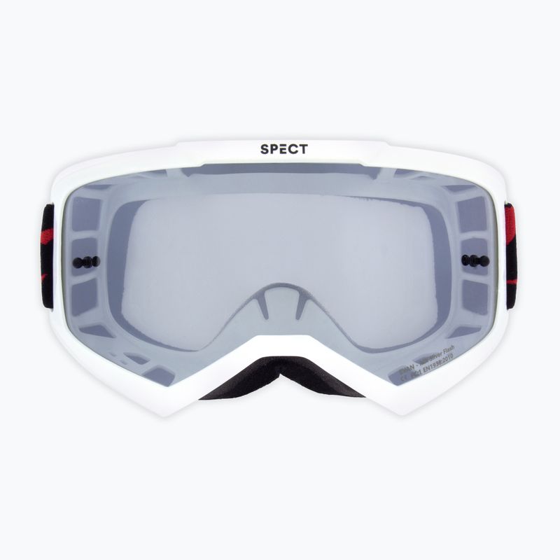 Dviračių akiniai Red Bull SPECT Evan shiny white/smoke silver mirror 2