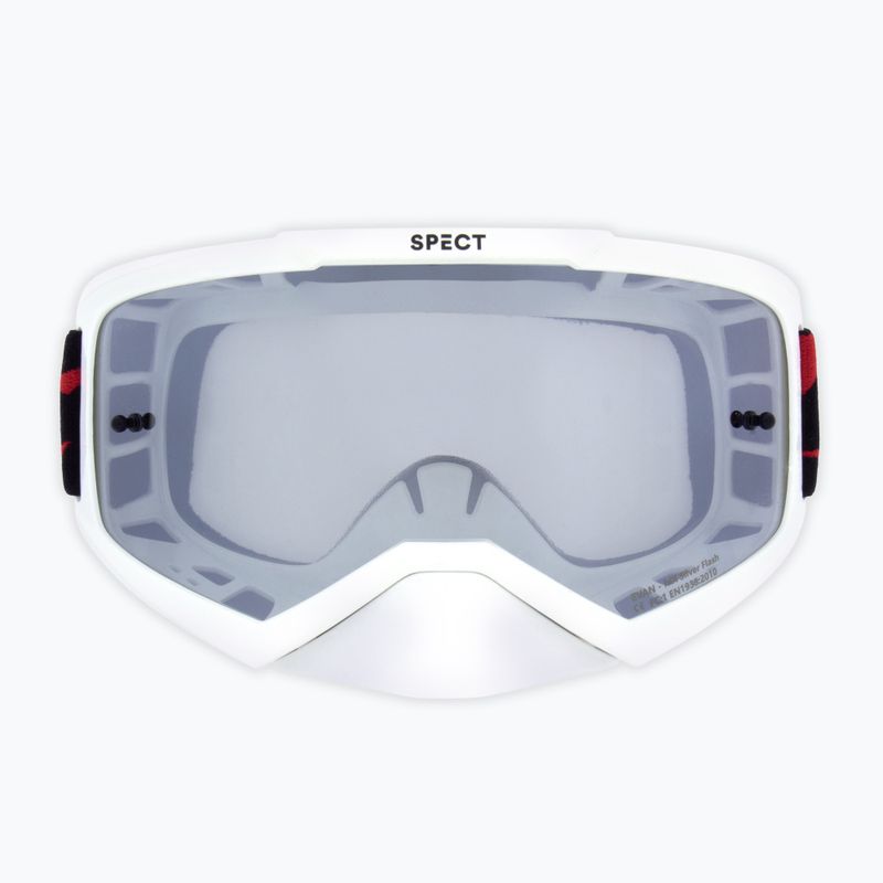 Dviračių akiniai Red Bull SPECT Evan shiny white/smoke silver mirror 3
