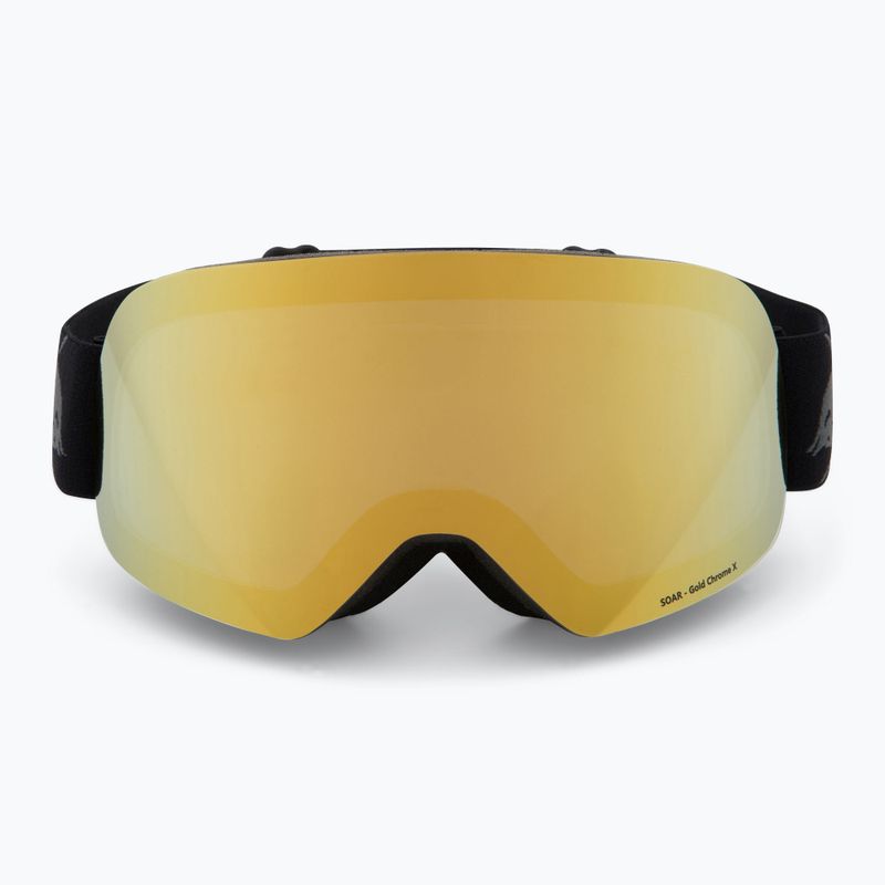Slidinėjimo akiniai Red Bull SPECT Soar Photo black/brown with gold chrome x 2