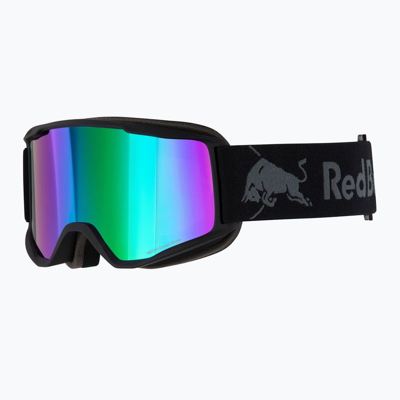 Slidinėjimo akiniai Red Bull Spect Neon matt black/brown with green mirror 2