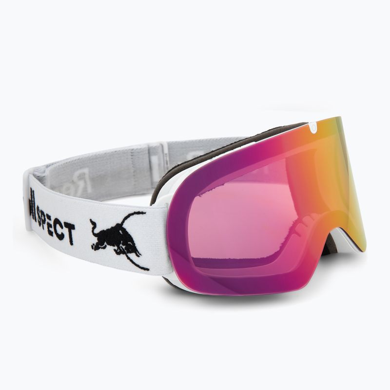 Slidinėjimo akiniai Red Bull SPECT Rush matt white/red with pink purple mirror