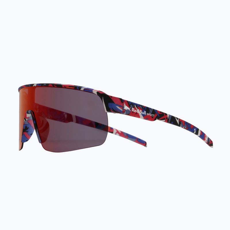Akiniai nuo saulės Red Bull SPECT Dakota matt blue-burgundy pattern/smoke red-purple mirror 3
